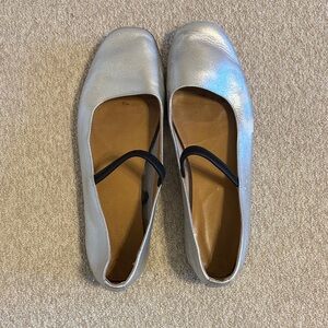 Madewell Silver Ballet Flats